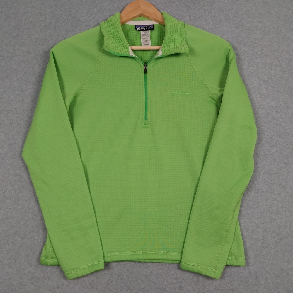 Patagonia R1 Pullover Womens Small Green Regulator Polartec Hiking Outdoors